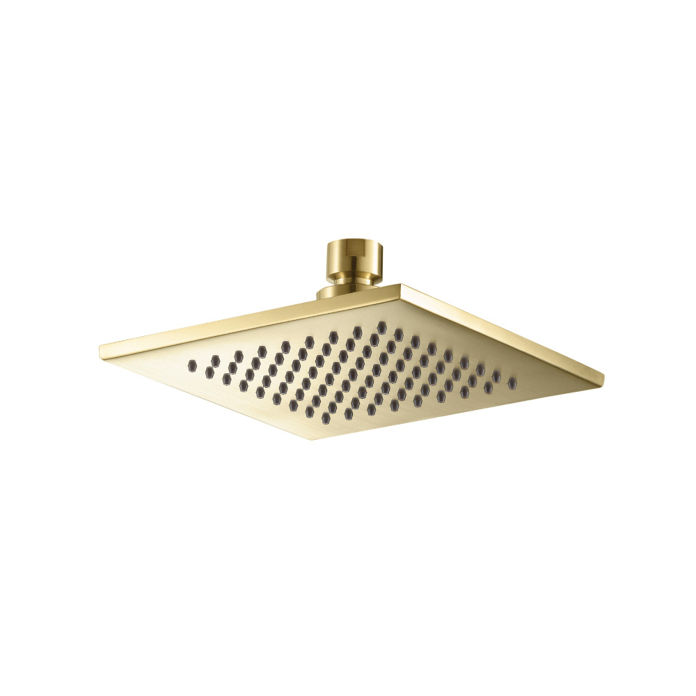 6" Solid Brass Showerhead / Rainhead | Satin Brass PVD