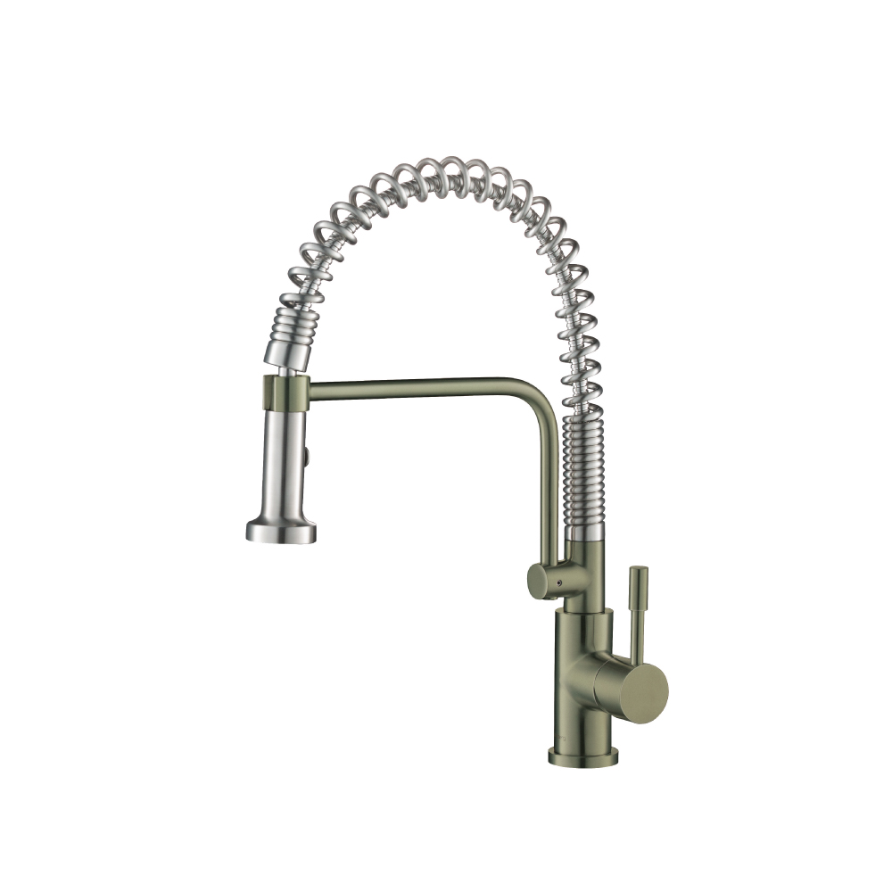 Caso - Semi-Professional Dual Spray Stainless Steel Kitchen Faucet With Pull Out | Army Green