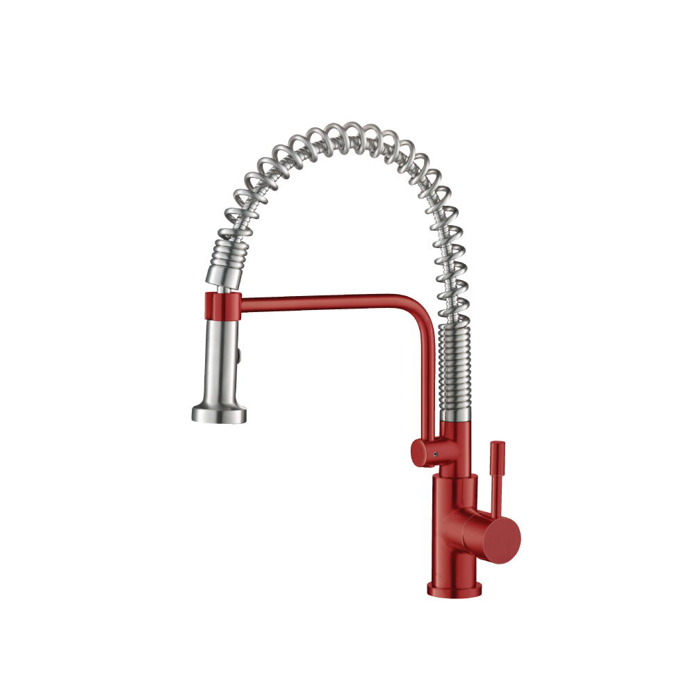 Caso - Semi-Professional Dual Spray Stainless Steel Kitchen Faucet With Pull Out | Crimson