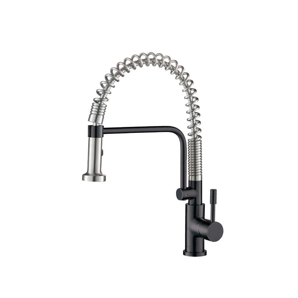 Caso - Semi-Professional Dual Spray Stainless Steel Kitchen Faucet With Pull Out | Gun Metal Grey