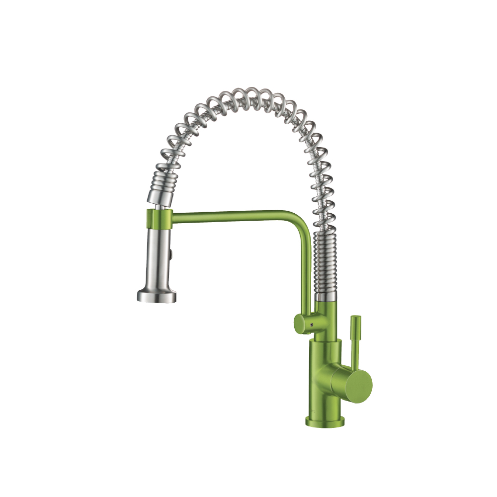 Caso - Semi-Professional Dual Spray Stainless Steel Kitchen Faucet With Pull Out | Isenberg Green