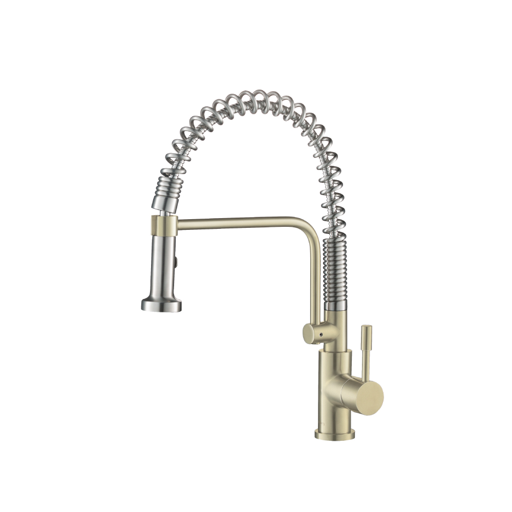 Caso - Semi-Professional Dual Spray Stainless Steel Kitchen Faucet With Pull Out | Light Tan