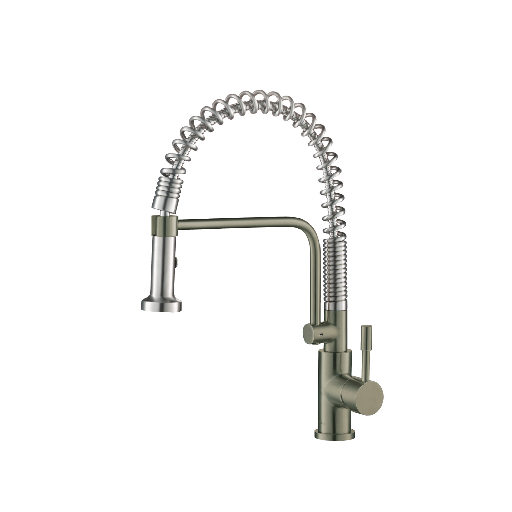 Caso - Semi-Professional Dual Spray Stainless Steel Kitchen Faucet With Pull Out | Light Verde