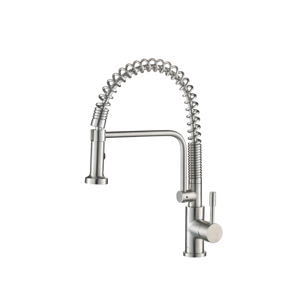 Caso - Semi-Professional Dual Spray Stainless Steel Kitchen Faucet With Pull Out | Stainless Steel