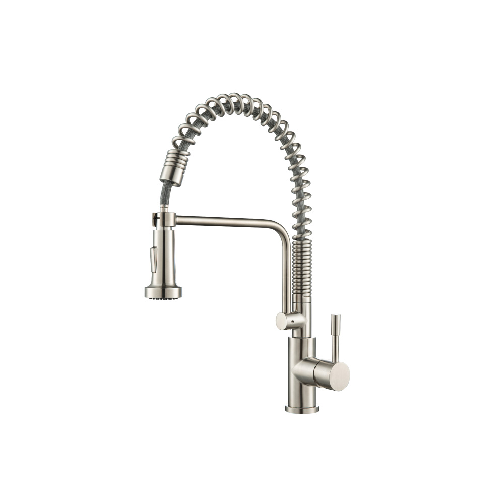 Caso - Semi-Professional Dual Spray Stainless Steel Kitchen Faucet With Pull Out | Dark Grey