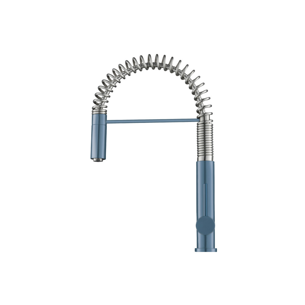 Dixie - Semi-Professional Dual Spray Stainless Steel Kitchen Faucet With Pull Out | Blue Platinum