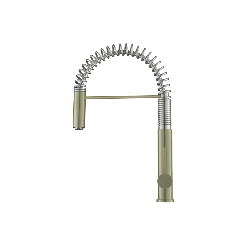 Dixie - Semi-Professional Dual Spray Stainless Steel Kitchen Faucet With Pull Out | Light Verde