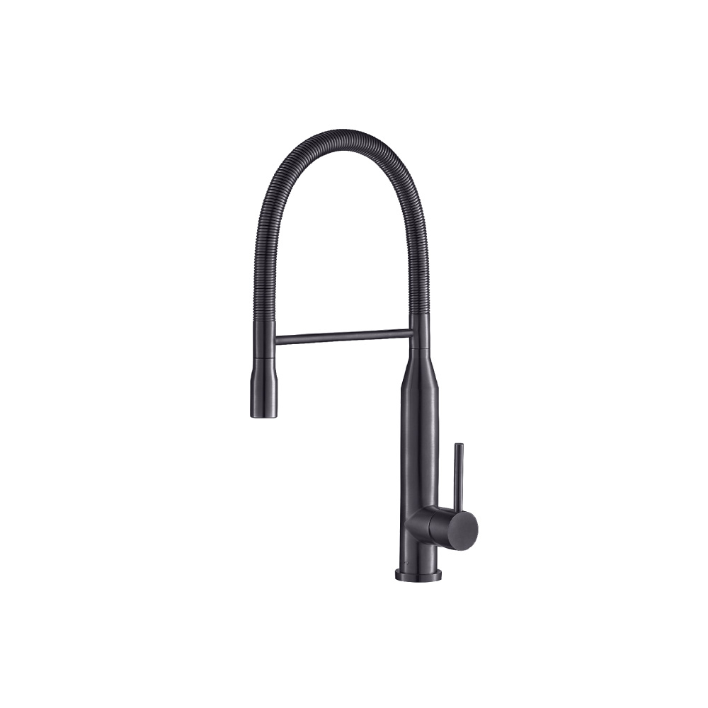 Glatt - Semi-Professional Dual Spray Stainless Steel Kitchen Faucet With Pull Out | Dark Grey