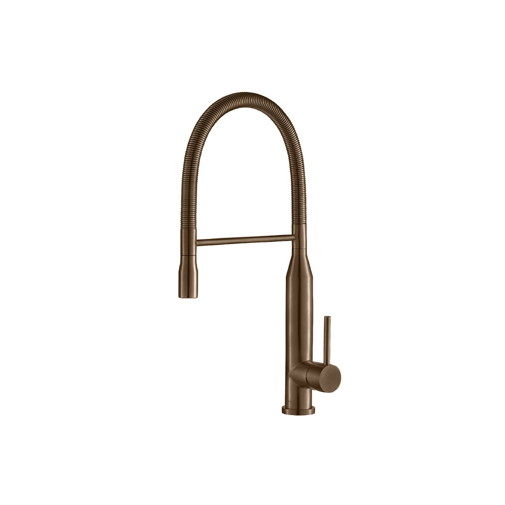 Glatt - Semi-Professional Dual Spray Stainless Steel Kitchen Faucet With Pull Out | Dark Tan