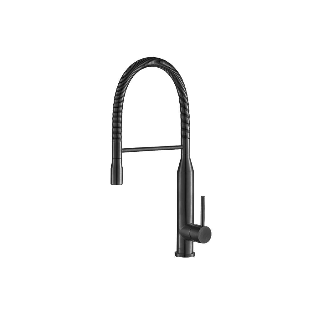 Glatt - Semi-Professional Dual Spray Stainless Steel Kitchen Faucet With Pull Out | Gloss Black