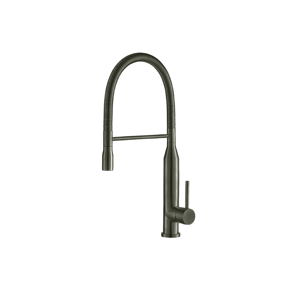 Glatt - Semi-Professional Dual Spray Stainless Steel Kitchen Faucet With Pull Out | Gun Metal Grey