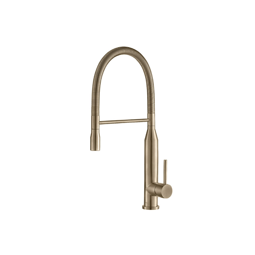 Glatt - Semi-Professional Dual Spray Stainless Steel Kitchen Faucet With Pull Out | Light Tan