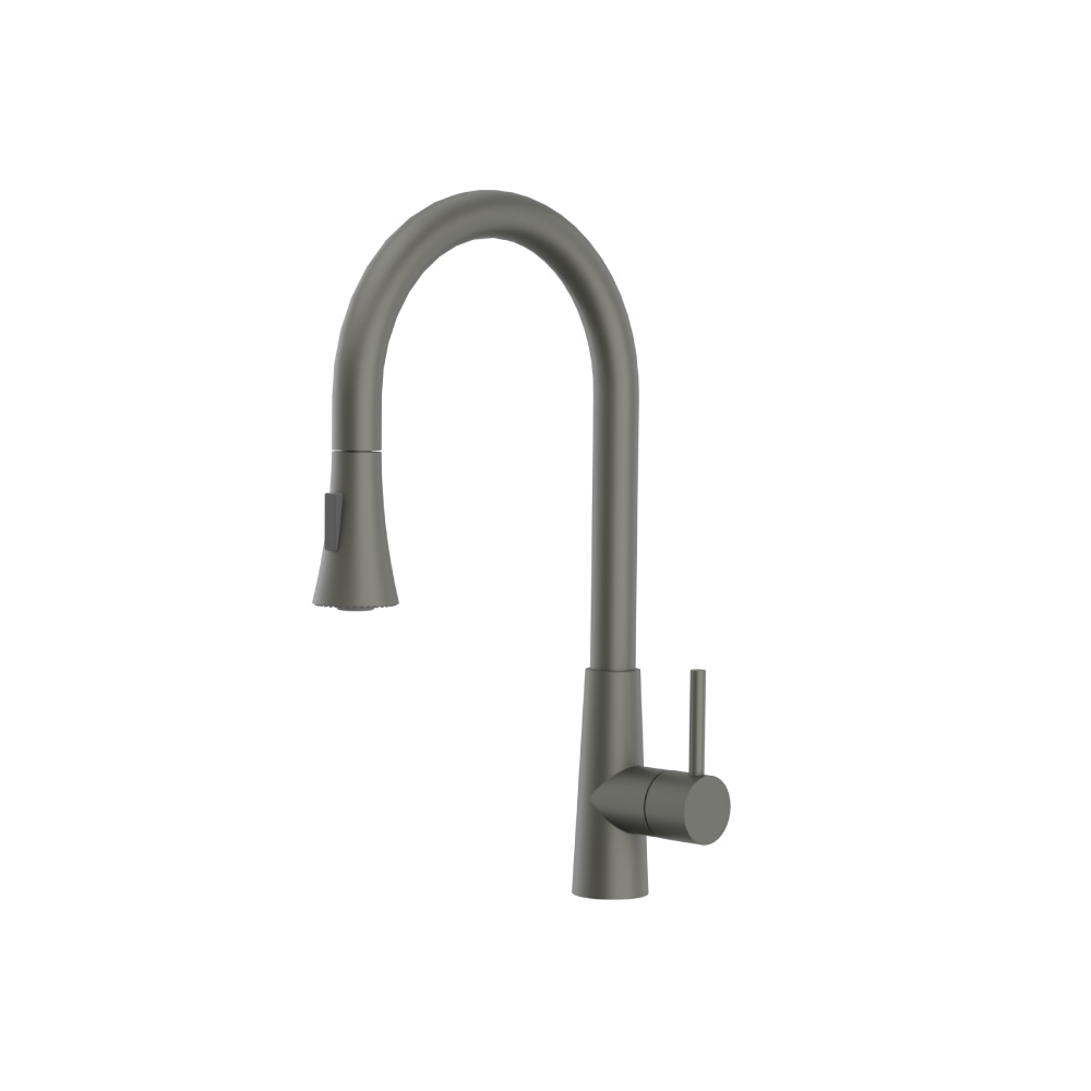 Zest - Dual Spray Stainless Steel Kitchen Faucet With Pull Out | Dark Green