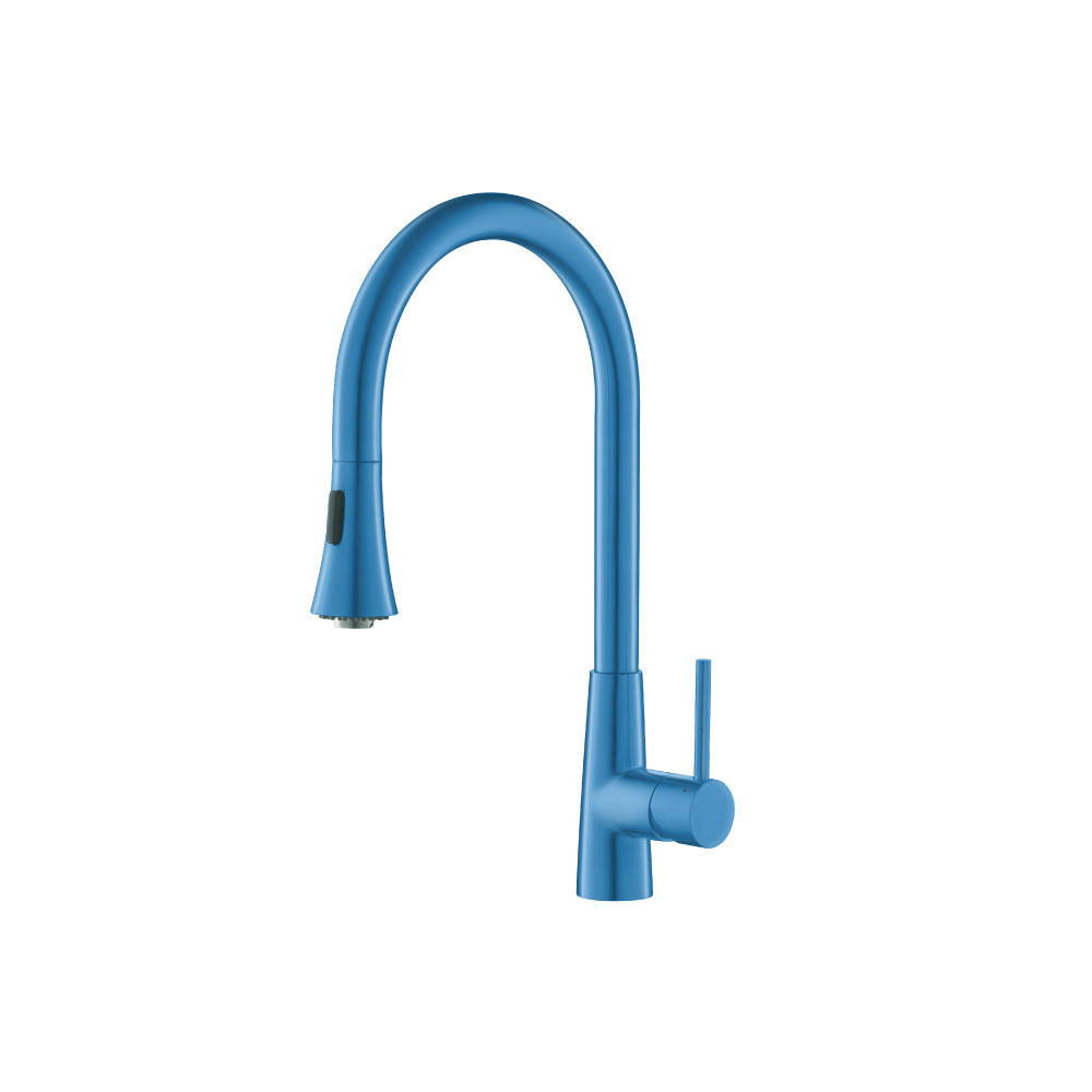 Zest - Dual Spray Stainless Steel Kitchen Faucet With Pull Out | Sky Blue