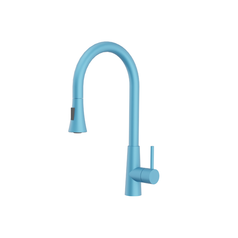 Zest - Dual Spray Stainless Steel Kitchen Faucet With Pull Out | Sky Blue