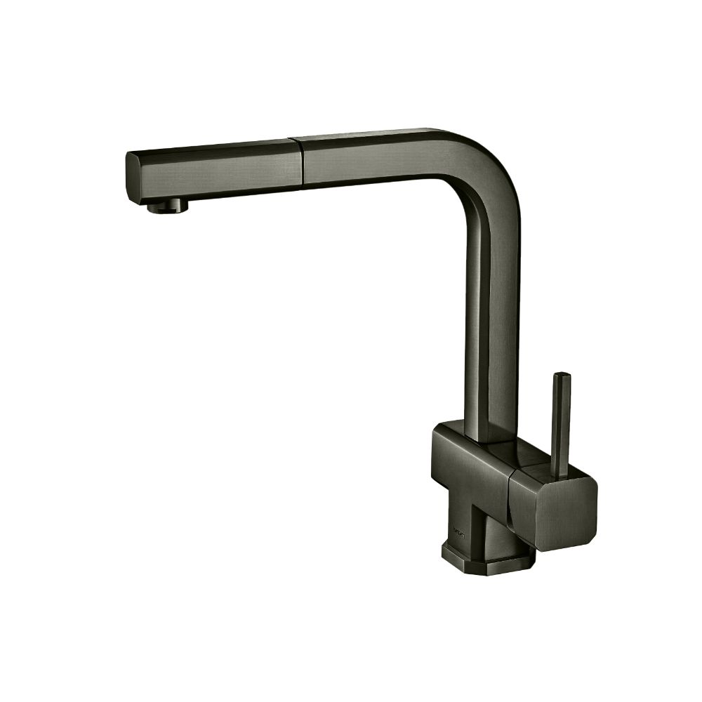 Cito - Dual Spray Stainless Steel Kitchen Faucet With Pull Out | Gun Metal Grey
