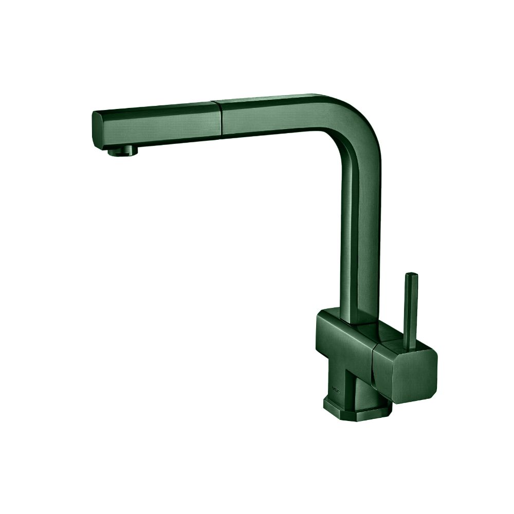 Cito - Dual Spray Stainless Steel Kitchen Faucet With Pull Out | Leaf Green