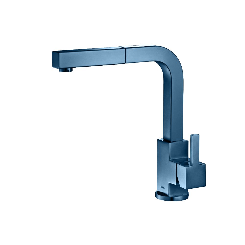 Deus - Dual Spray Stainless Steel Kitchen Faucet With Pull Out | Blue Platinum