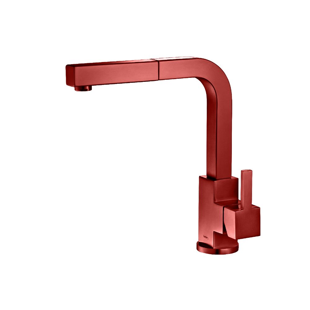 Deus - Dual Spray Stainless Steel Kitchen Faucet With Pull Out | Crimson