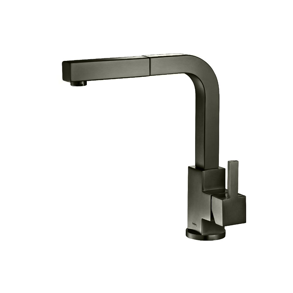 Deus - Dual Spray Stainless Steel Kitchen Faucet With Pull Out | Gun Metal Grey