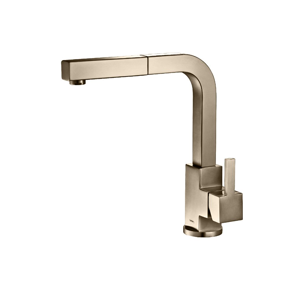 Deus - Dual Spray Stainless Steel Kitchen Faucet With Pull Out | Light Tan