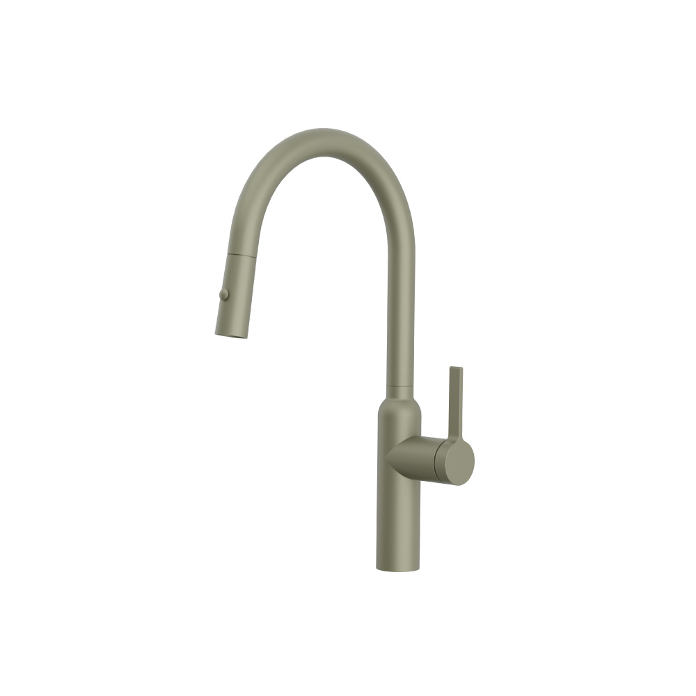 Ziel - Dual Spray Stainless Steel Kitchen Faucet With Pull Out | Army Green