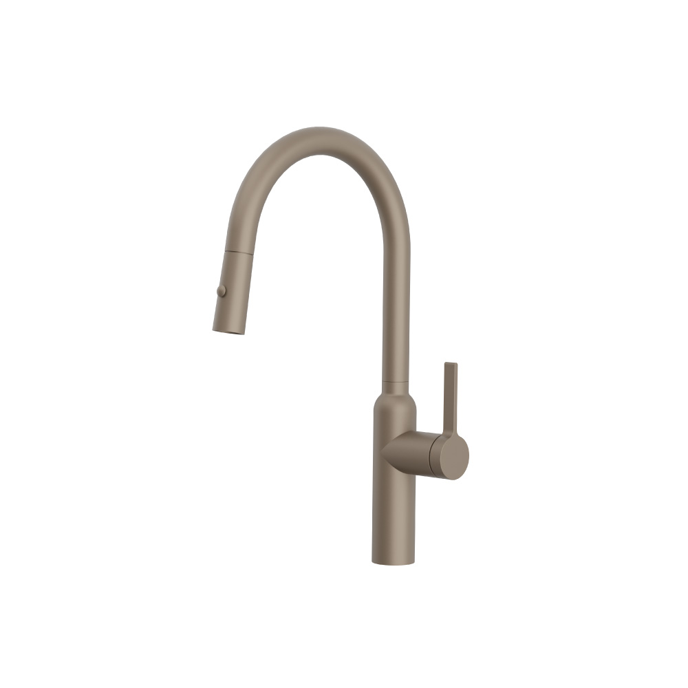 Ziel - Dual Spray Stainless Steel Kitchen Faucet With Pull Out | Dark Tan