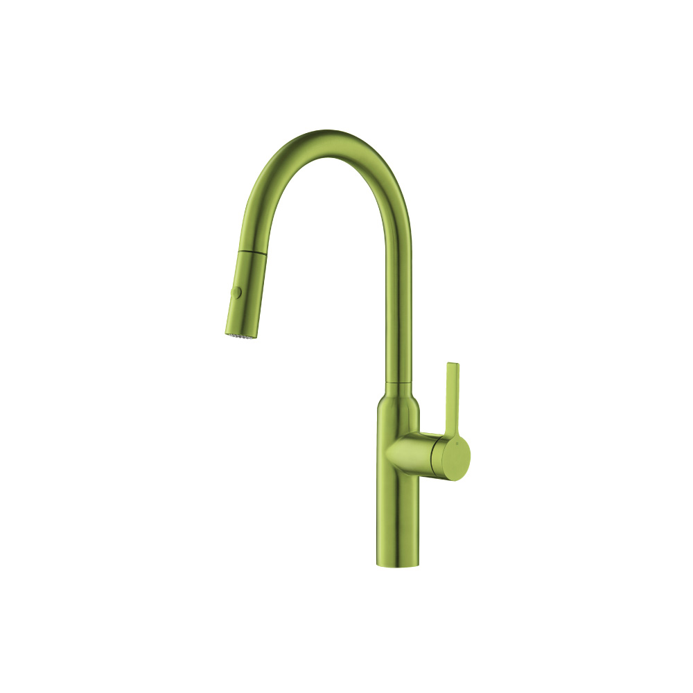 Ziel - Dual Spray Stainless Steel Kitchen Faucet With Pull Out | Isenberg Green