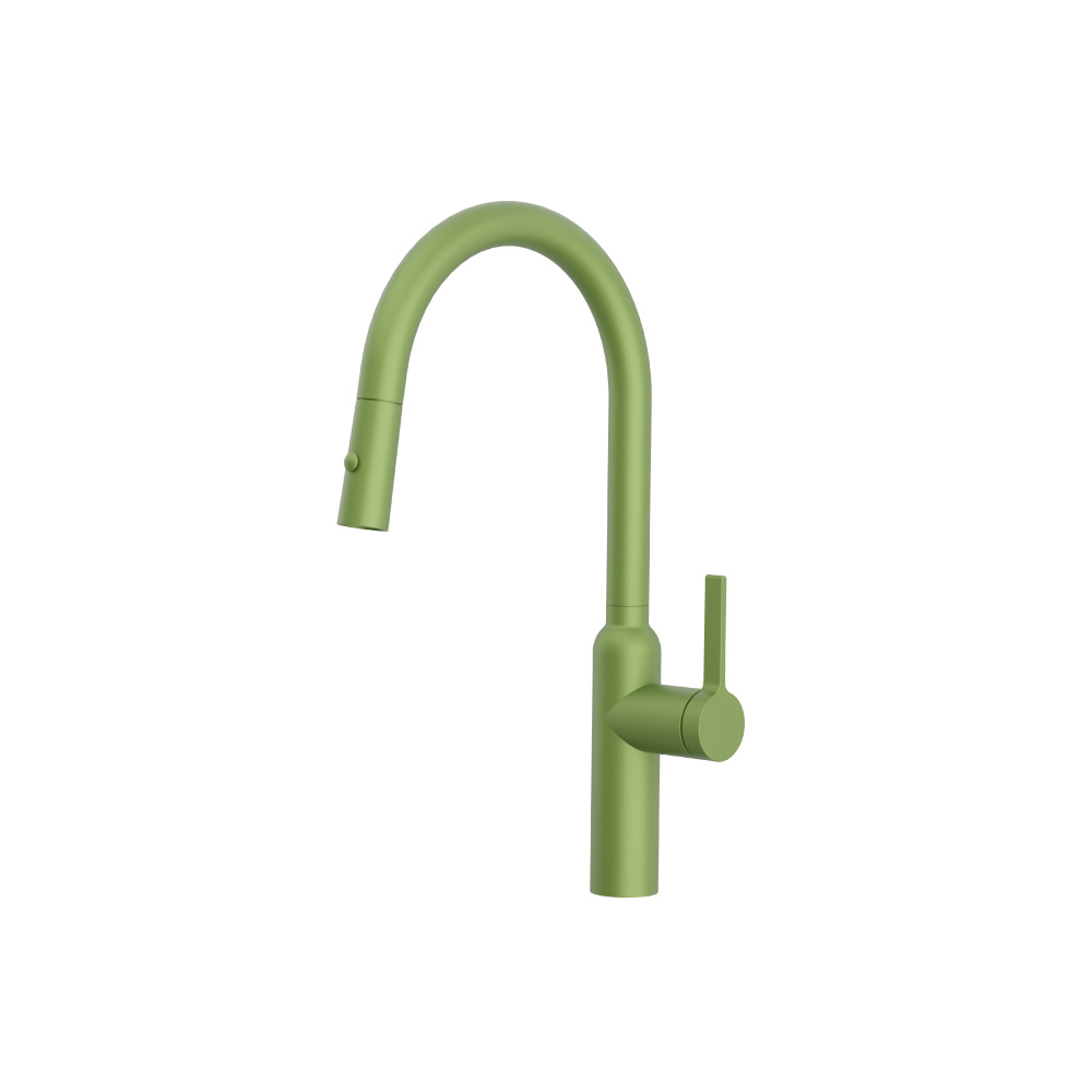 Ziel - Dual Spray Stainless Steel Kitchen Faucet With Pull Out | Isenberg Green