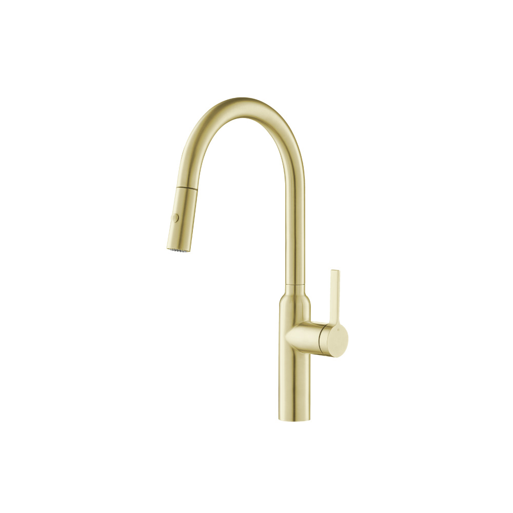 Ziel - Dual Spray Stainless Steel Kitchen Faucet With Pull Out | Light Tan