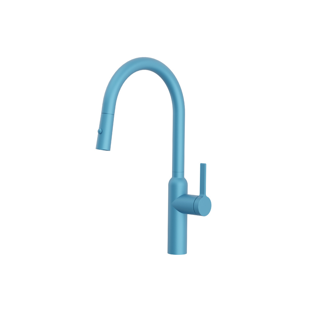 Ziel - Dual Spray Stainless Steel Kitchen Faucet With Pull Out | Sky Blue