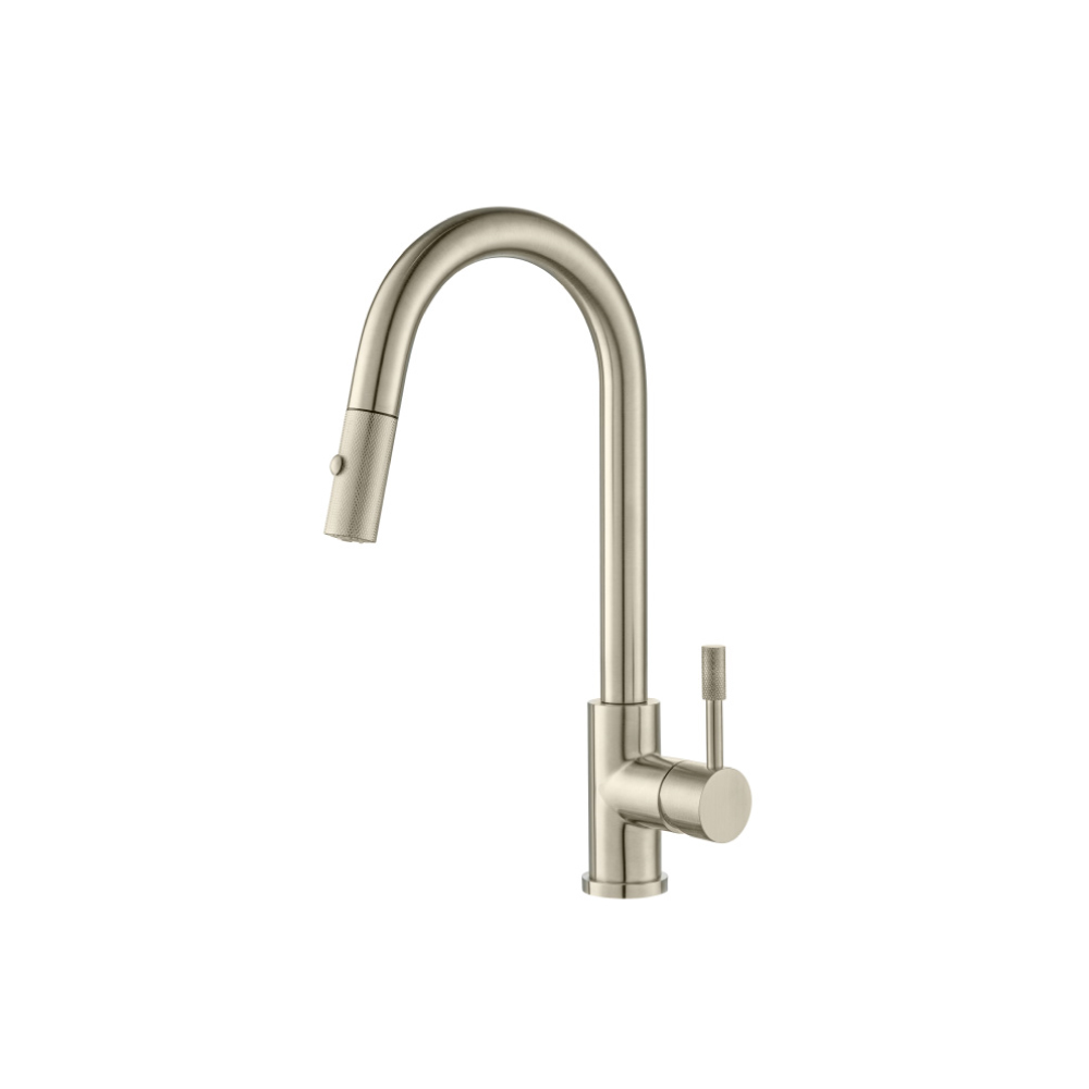 Vasco - Dual Spray Stainless Steel Kitchen Faucet With Pull Out & Knurling | Stainless Steel