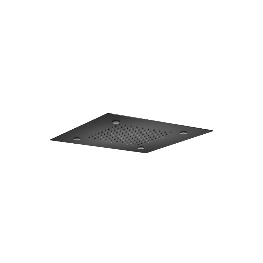 15" Stainless Steel Flush Mount Rainhead With Mist Flow | Matte Black