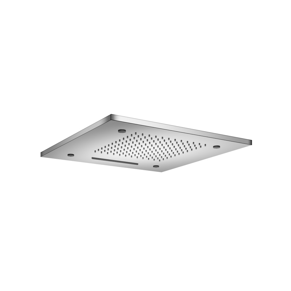 20" Stainless Steel Flush Mount Rainhead With Cascade Waterfall & Mist Flow | Chrome