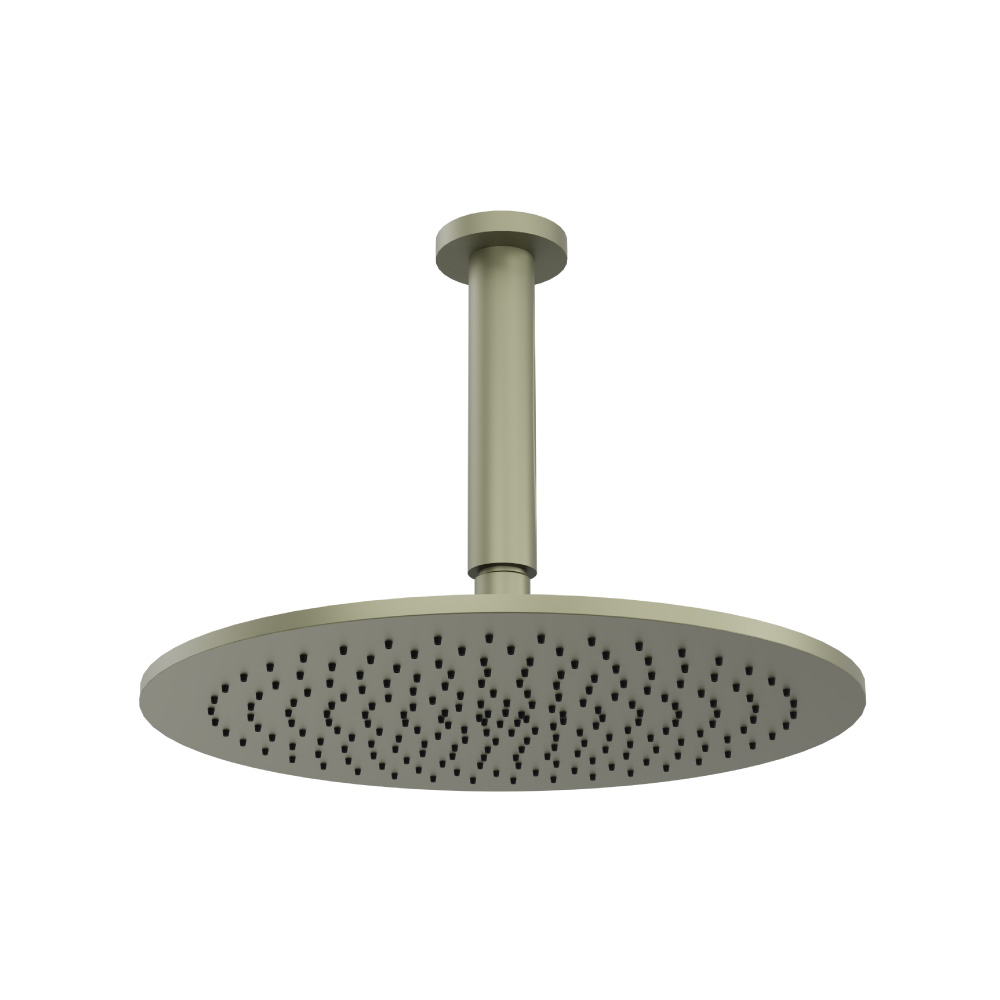 12" Rain Head with 6" Ceiling Mount Arm | Army Green