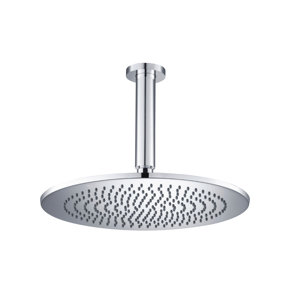 12" Rain Head with 6" Ceiling Mount Arm | Chrome