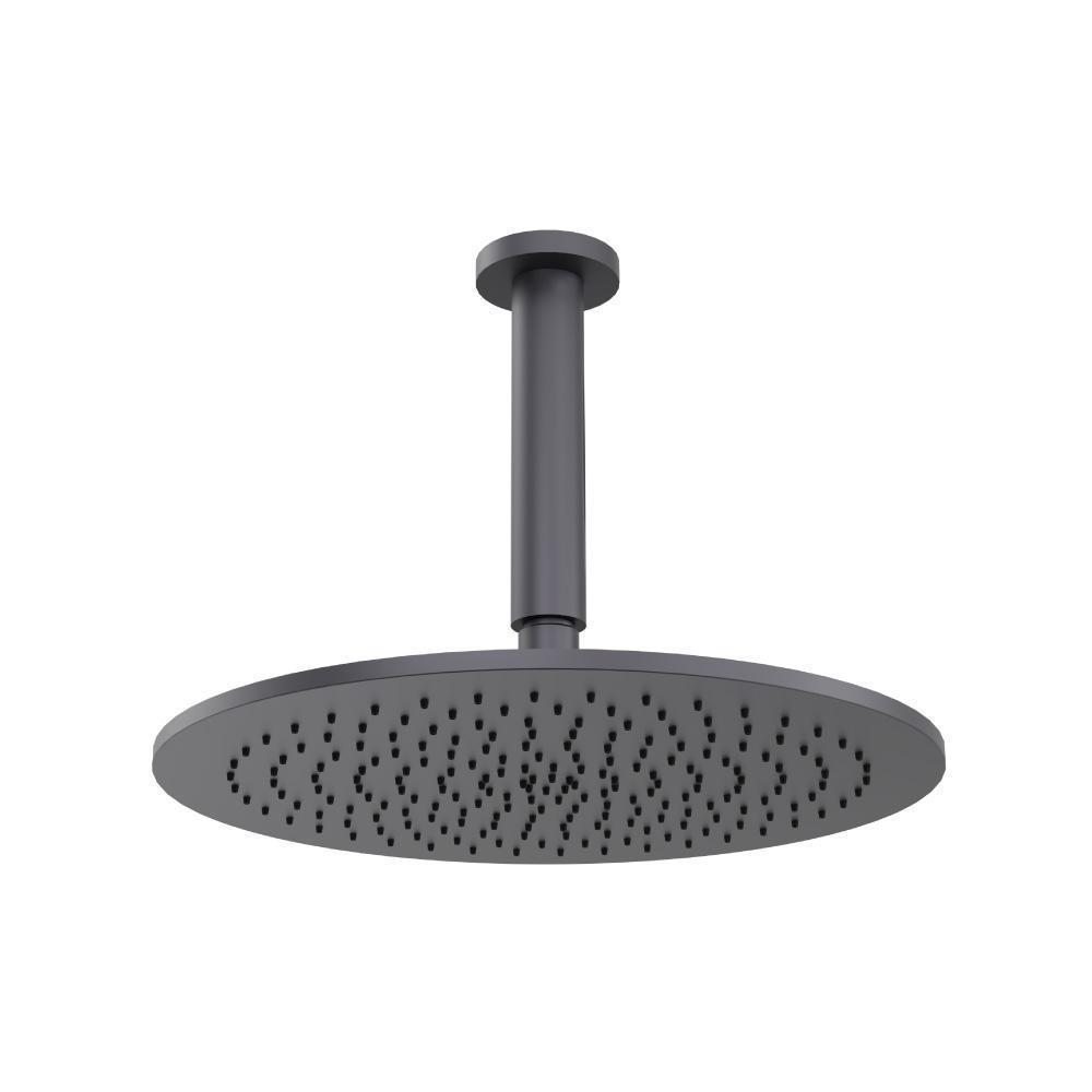 12" Rain Head with 6" Ceiling Mount Arm | Dark Grey