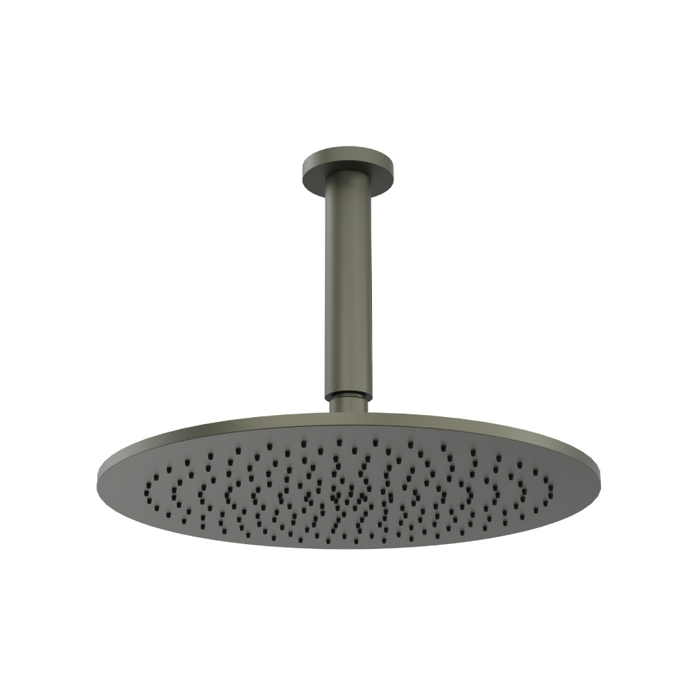 12" Rain Head with 6" Ceiling Mount Arm | Gun Metal Grey