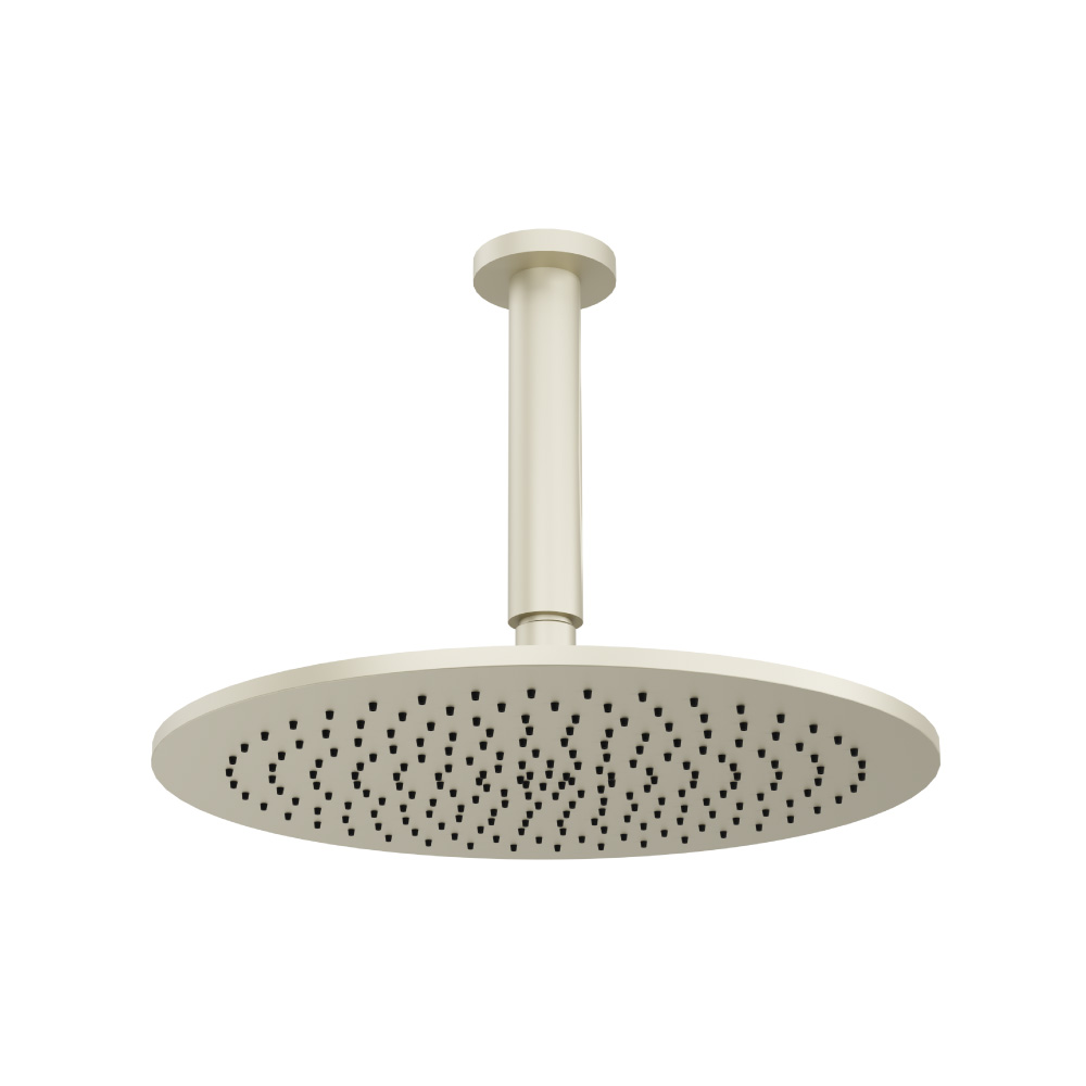 12" Rain Head with 6" Ceiling Mount Arm | Light Tan
