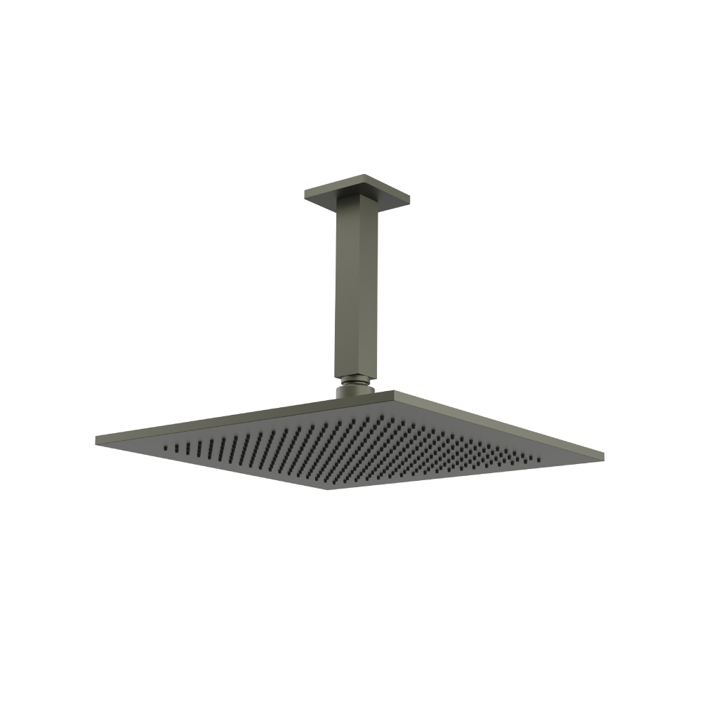 12" Rain Head with 6" Ceiling Mount Arm | Gun Metal Grey