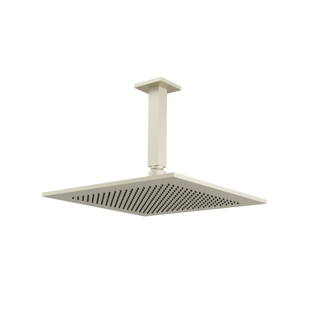 12" Rain Head with 6" Ceiling Mount Arm | Light Tan