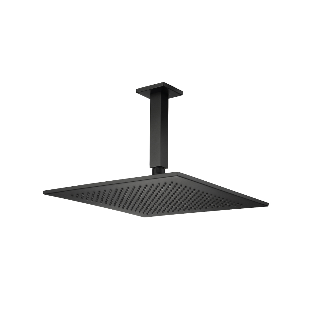 12" Rain Head with 6" Ceiling Mount Arm  | Matte Black