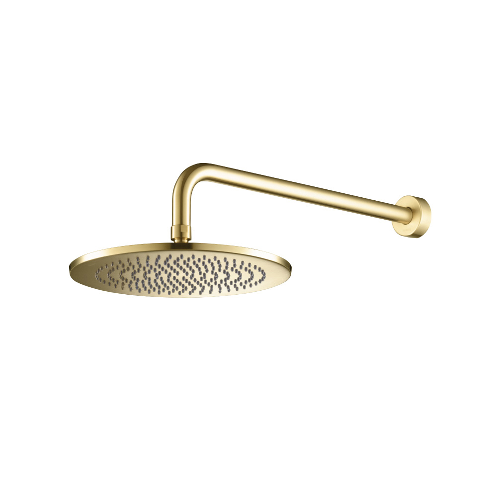 10" Rain Head with 16" Arm | Satin Brass PVD