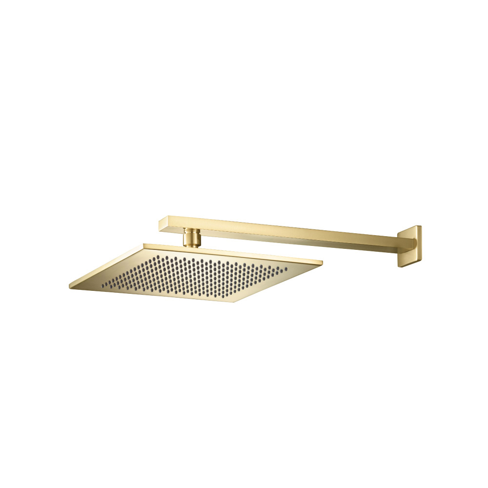 10" Rain Head with 16" Arm | Satin Brass PVD