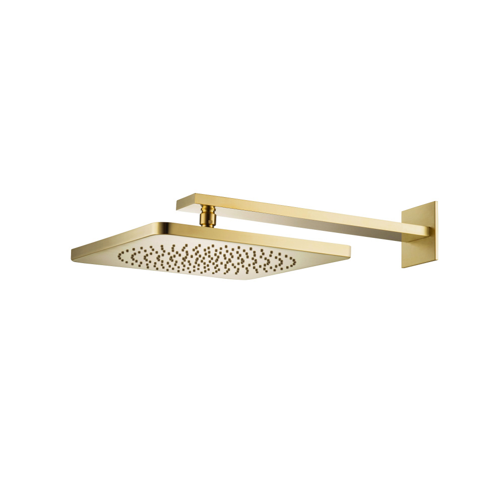 12" Rain Head with 16" Arm | Satin Brass PVD