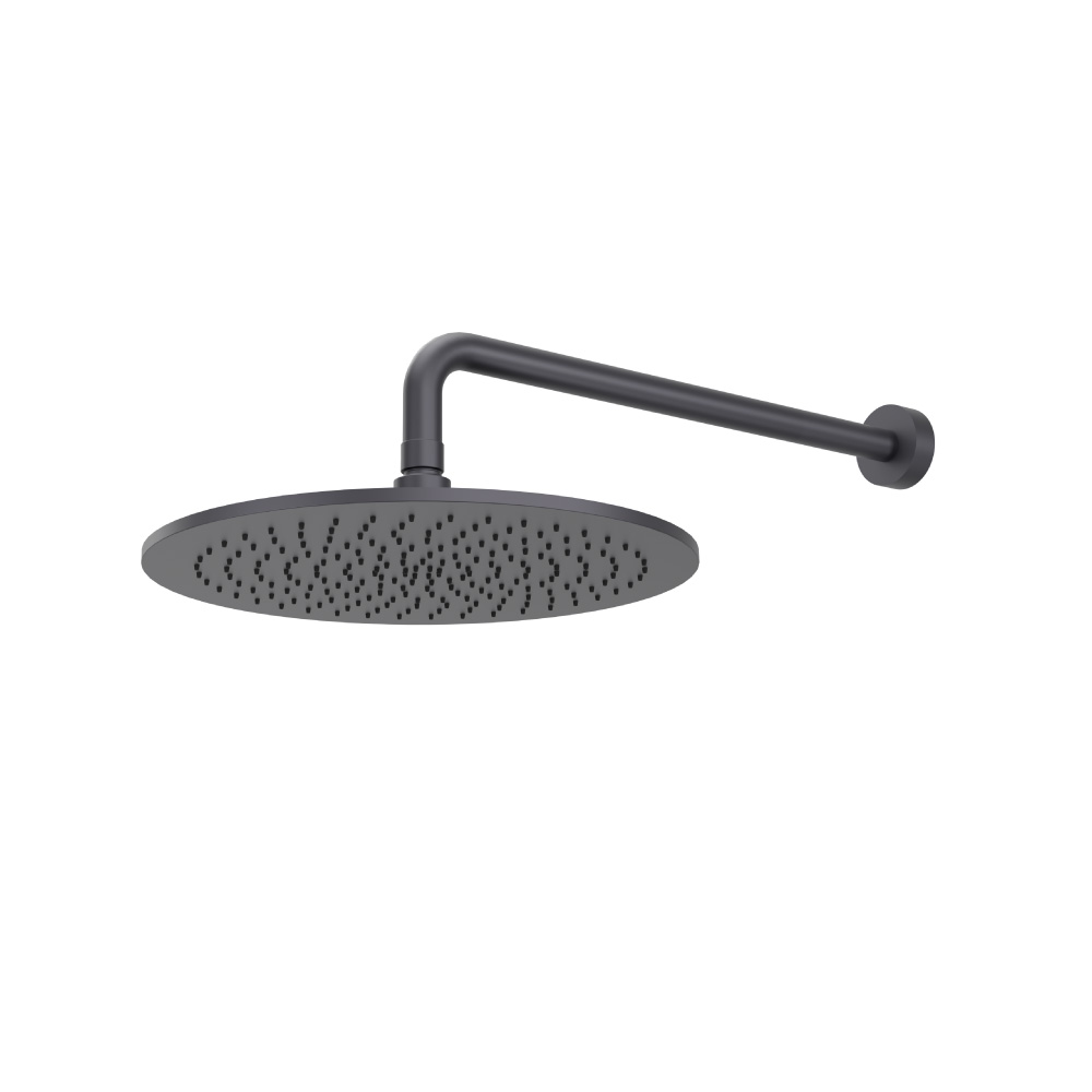 12" Rain Head with 16" Arm | Dark Grey