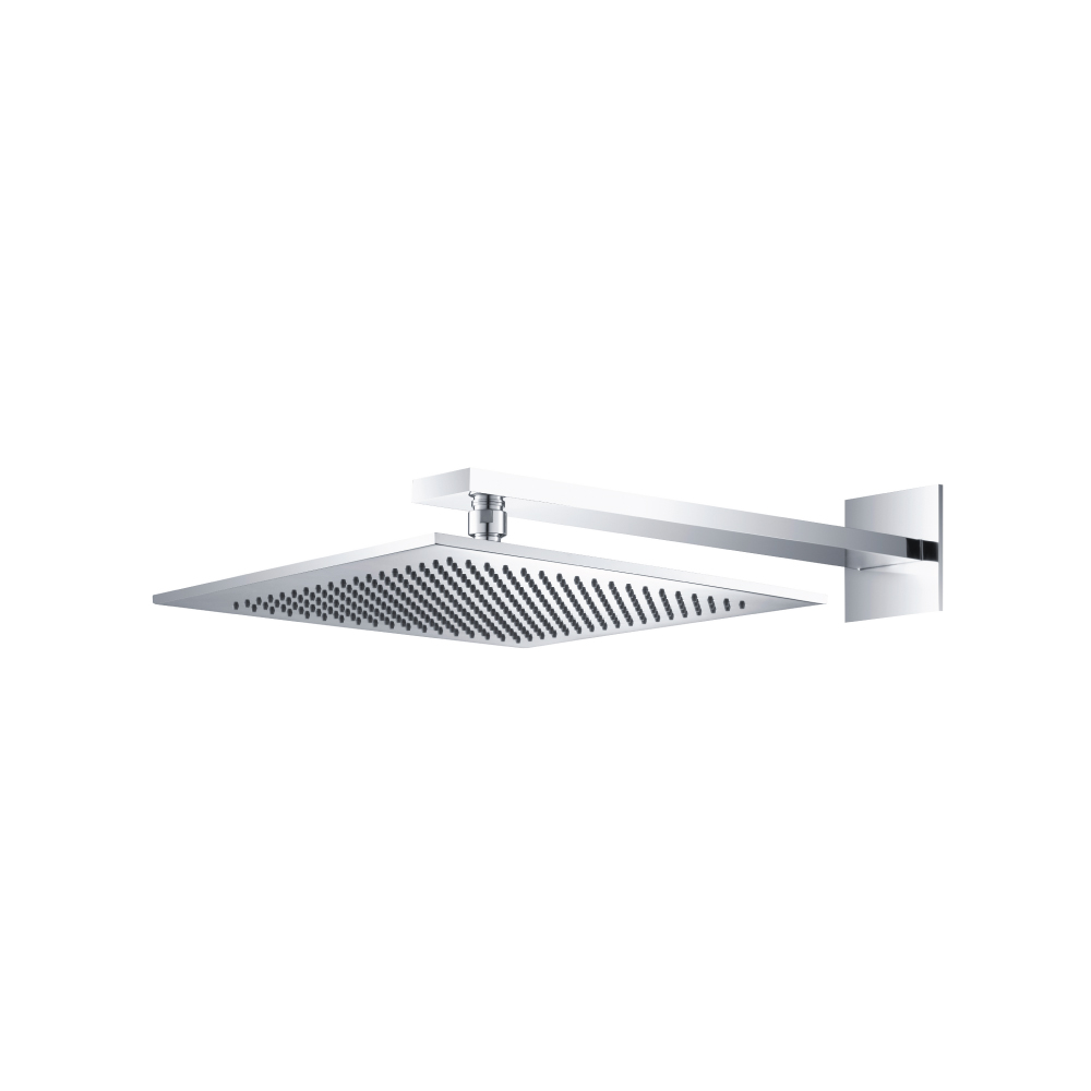 12" Rain Head with 16" Arm | Polished Nickel PVD