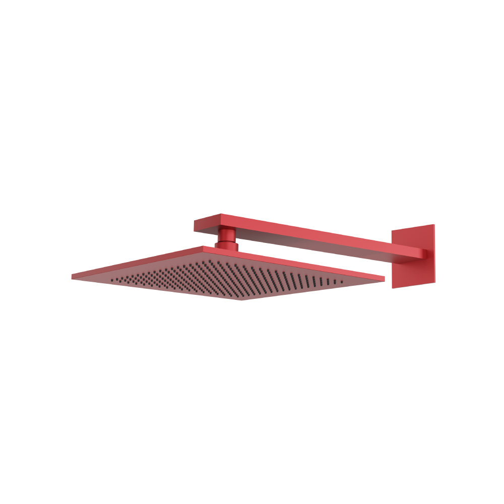 12" Rain Head with 16" Arm | Deep Red