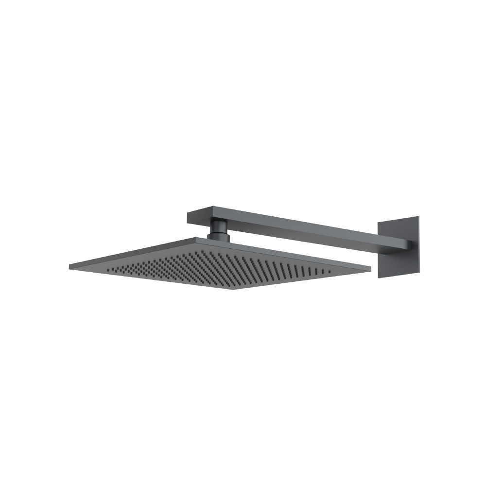 12" Rain Head with 16" Arm | Rock Grey