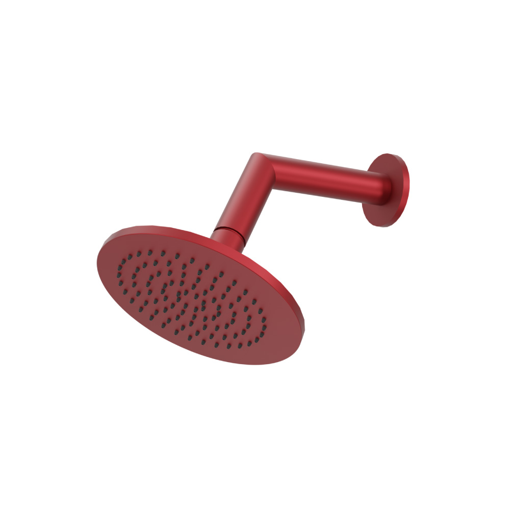 6" Rain Head with 7" Arm | Crimson